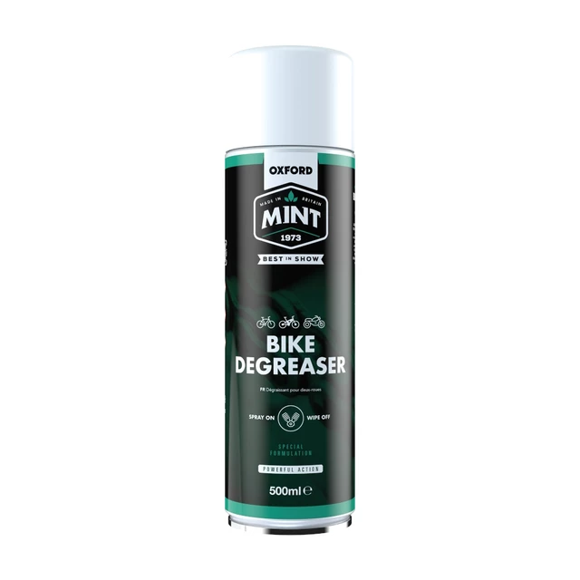 Kerékpáros zsíroldó spray Mint Bike Degreaser 500 ml, hatékonyan behatol a felület mélyére, menta illatú aroma
