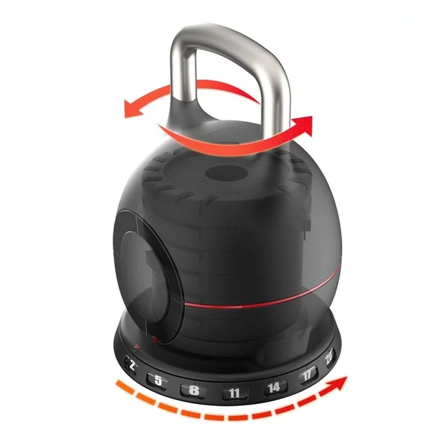 Állítható inSPORTline Xtrabell harangsúly 2-20 kg, 7 súly-állítási lehetőség, acél-öntvény, 2kg-5kg-8kg-11kg-14kg-17kg-20kg, minimalista design