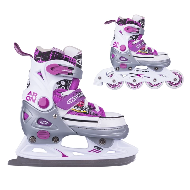 Korcsolya 2 az1-ben WORKER Aron white