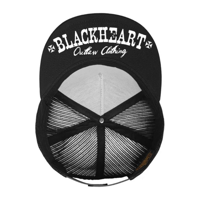 Baseball sapka BLACK HEART Chopper King Trucker BLK, napellenző, logó,  hálós hátoldal, műanyag pánt