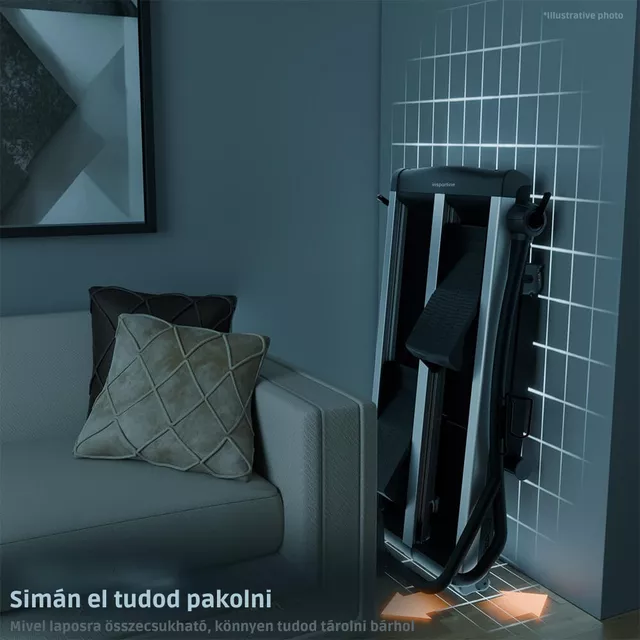 Lépcsőzőgép inSPORTline ZenPeak 30, elektromos terhelés, csúszásmentes felület, kapaszkodók, LCD kijelző, italtartó, iConsole+, taposógép