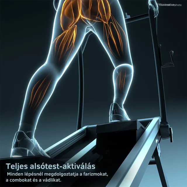 Lépcsőzőgép inSPORTline ZenPeak 30, elektromos terhelés, csúszásmentes felület, kapaszkodók, LCD kijelző, italtartó, iConsole+, taposógép