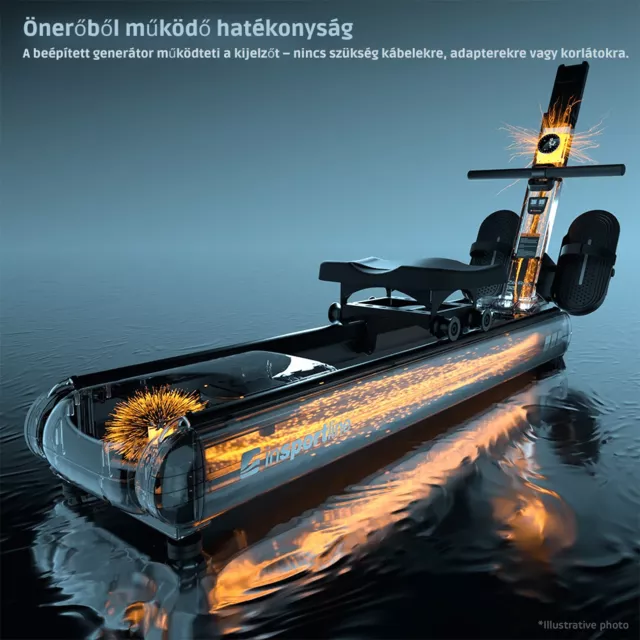 Evezőgép inSPORTline ZenRow 30, mágnesfékes, generátoros, max.150kg, mellkasi öv kapcsolat, elektromos terhelés, aplikációk, max 185cm