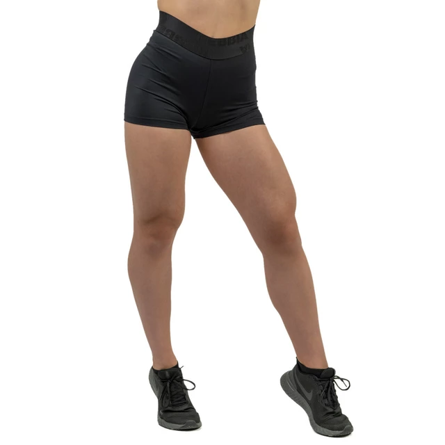 Női magas derekú kompressziós rövidnadrág Nebbia INTENSE Leg Day 832 - fekete