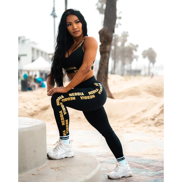 Női magas derekú leggings Nebbia INTENSE Iconic 834 - fekete