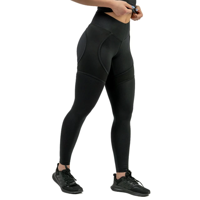 Női sportleggings hálóval Nebbia INTENSE Mesh 838 - fekete
