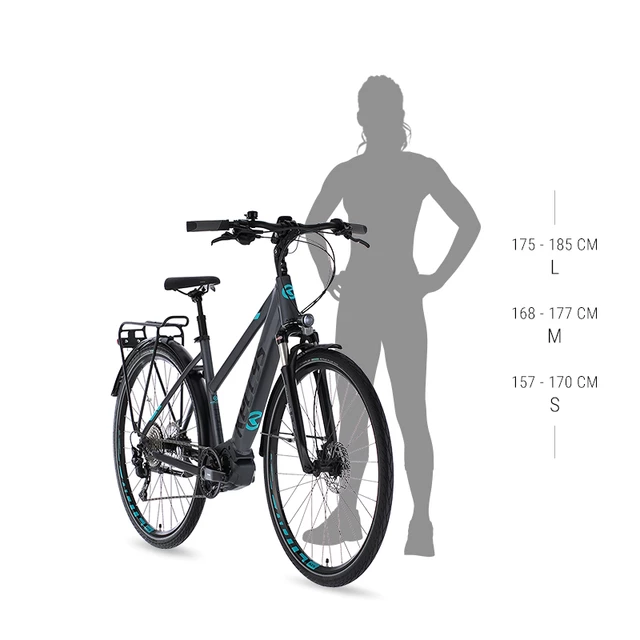 Női trekking elektormos kerékpár KELLYS E-Cristy 70 P 28" 7.0