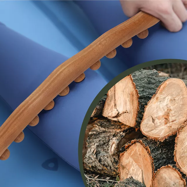 Masszázsrúd inSPORTline Jarosa 250, ívelt, 10 masszázsgolyó, maderoterápia, nyirokmasszázs, cellulitcsökkentés. izomlazítás