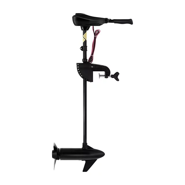 Elektromos csónakmotor inSPORTline A43 55lb/636W/12V, összecsukható kialakítás, hátsó rögzítés, alacsony fogyasztás, háromlapátos hajócsavar