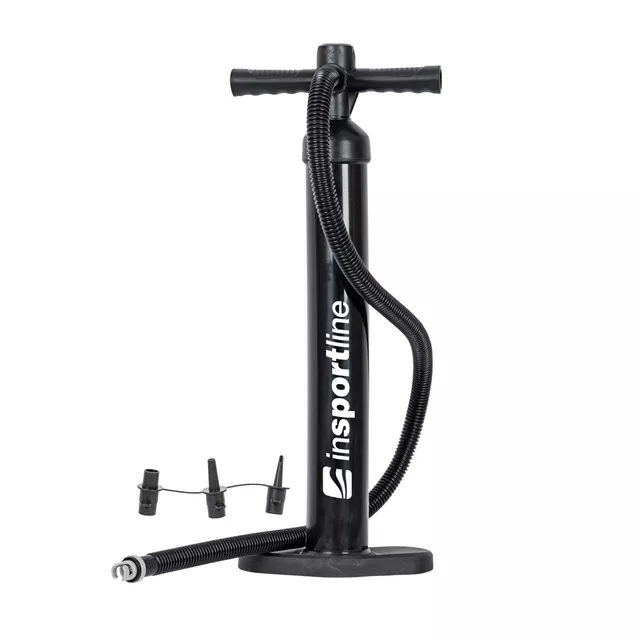 Airtrack tornaszőnyeg inSPORTline Airstunt 300x100x10 cm mocha mousse kézi pumpával, PVC anyag, Drop Stitch technológia, rugalmas anyag