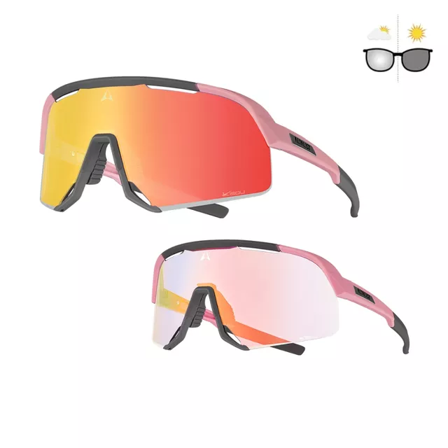Fotokróm napszemüveg Altalist Kisou PXC - fehér rózsaszín-kék üveggel - rózsaszín piros üveggel