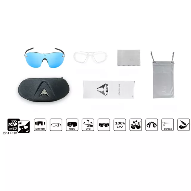 Fotokróm napszemüveg Altalist Kisou PRD - fekete piros üveggel