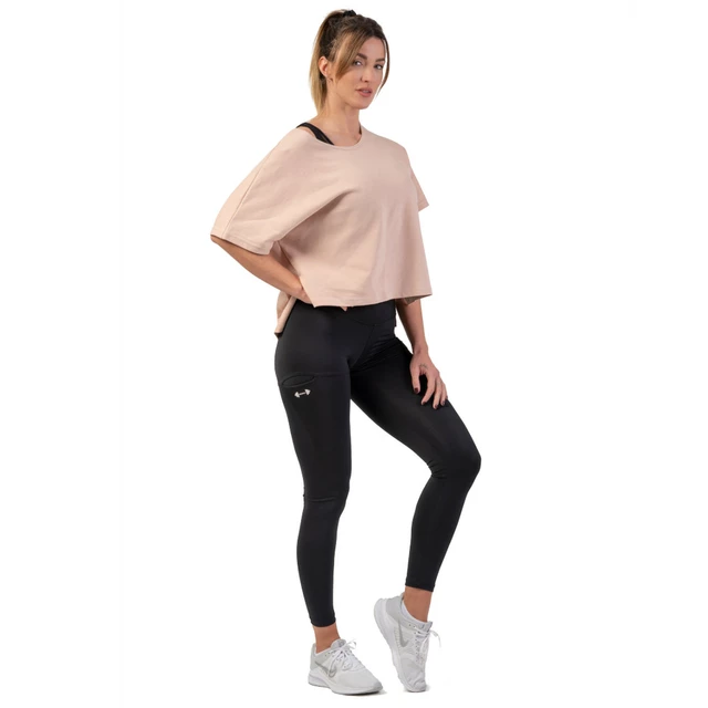 Női leggings magas derékkal Nebbia Active 402 - pink