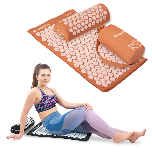 Masszázs szett inSPORTline Alavea II - mokkahab-rózsaszín