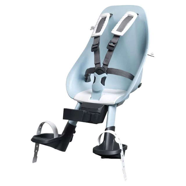 Első gyerek kerékpárülés szorító adapterrel Urban Iki - Koge barna/Kurumi barna - Aotake menta kék/Shinju fehér