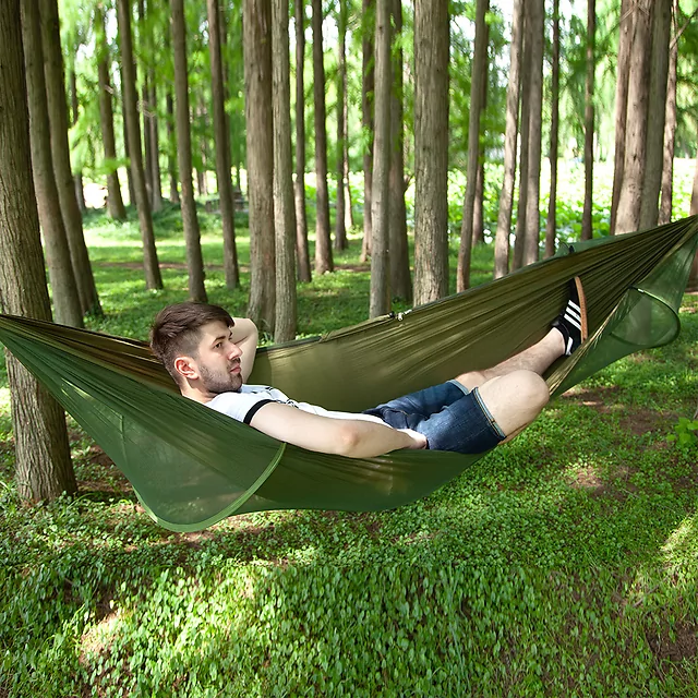 Függőágy szúnyoghálóval inSPORTline Hamacoon, gyors kezelés, könnyű súly, 2 fő részére