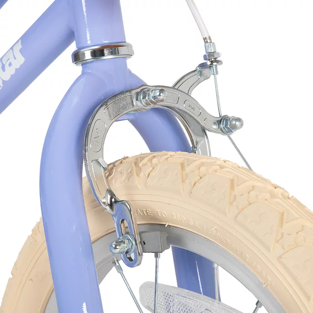 Gyermekkerékpár kosárral Joystar Retro 16", 104-135 cm, puha ülés, felfújható kerekek, kiegészítő segédkerekek, szilárd acélváz, hátsó kontrafék - lila