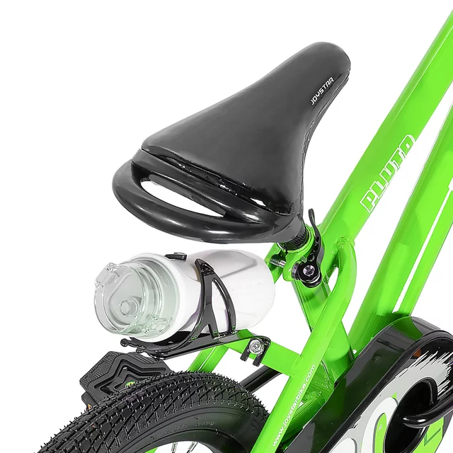 Gyermekkerékpár Joystar Pluto 18", 115-145 cm, 5-9 éves korosztály, strapabíró acélváz, segédkerekek, teljesen zárt láncvédő, állítható nyereg