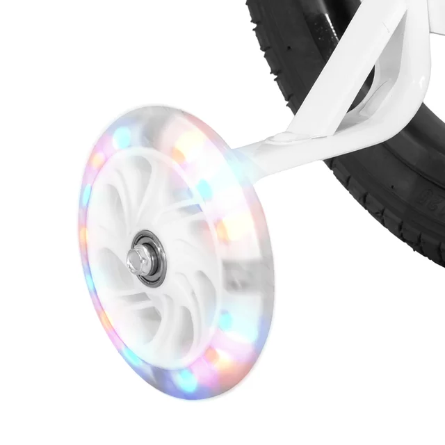Gyermekkerékpár Joystar Pluto 12", 82-105 cm, könnyen kezelhető fékek, strapabíró acélváz, zárt láncvédő, állítható nyeregmagasság - lila