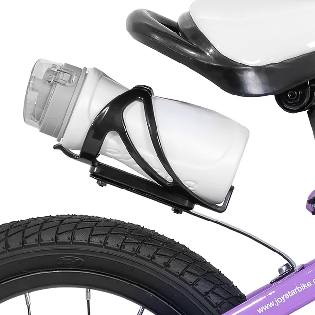 Gyermekkerékpár Joystar Pluto 16", 105-135 cm, világító segédkerekek, állítható nyeregmagasság, szilárd acélváz, zárt láncvédő burkolat - kék
