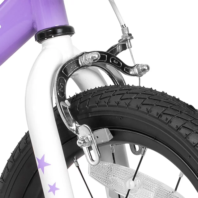 Gyermekkerékpár Joystar Pluto 16", 105-135 cm, világító segédkerekek, állítható nyeregmagasság, szilárd acélváz, zárt láncvédő burkolat - kék
