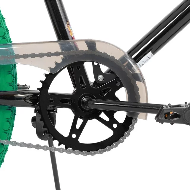BMX kerékpár Joystar Brockway 24", széles gumiabroncsok, ergonomikus nyereg, BMX kormány, 24 x 2,125"-es gumiabroncsok - zöld-fekete