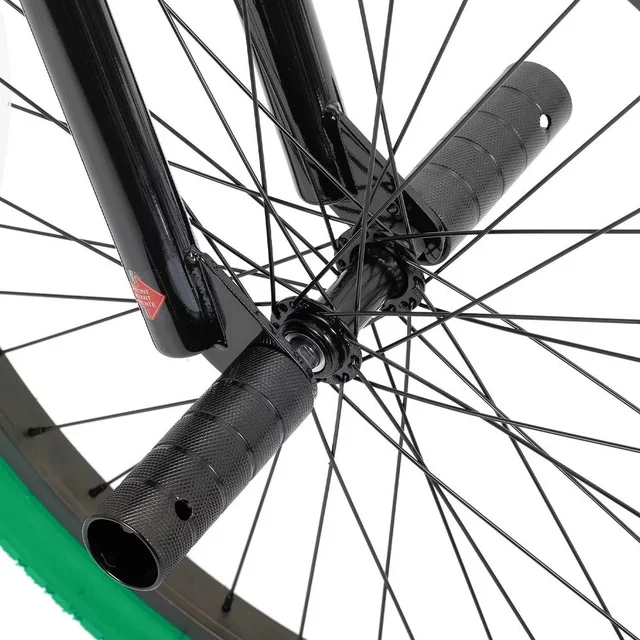 BMX kerékpár Joystar Brockway 24", széles gumiabroncsok, ergonomikus nyereg, BMX kormány, 24 x 2,125"-es gumiabroncsok - zöld-fekete