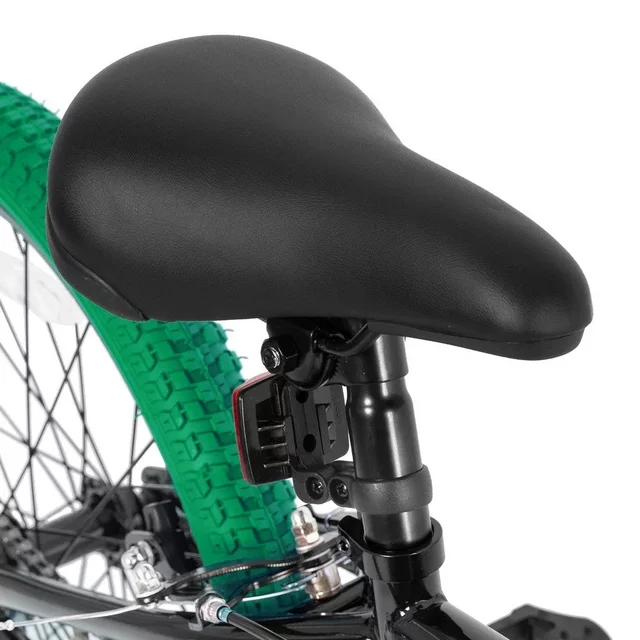 BMX kerékpár Joystar Brockway 24", széles gumiabroncsok, ergonomikus nyereg, BMX kormány, 24 x 2,125"-es gumiabroncsok - zöld-fekete
