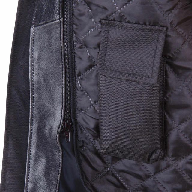 Motoros bőrkabát BOS 2058 fekete - fekete