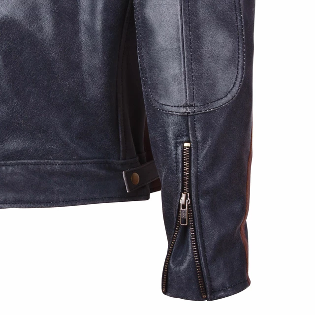 Motoros bőrkabát BOS 2058 fekete - fekete