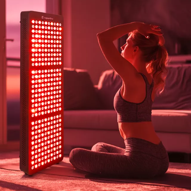 Infra LED panel inSPORTline Lustar - 300 LED, digitális kijelző, távirányító, 6 speciális üzemmód - fekete