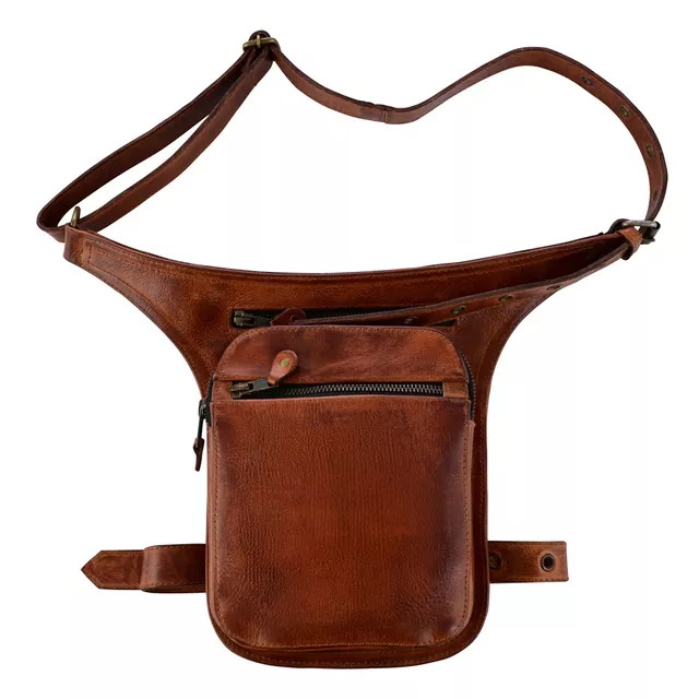 Combtáska W-TEC Karua, 3 külső cipzáras zseb, állítható hosszúságú pánt, dombornyomott W-TEC logó