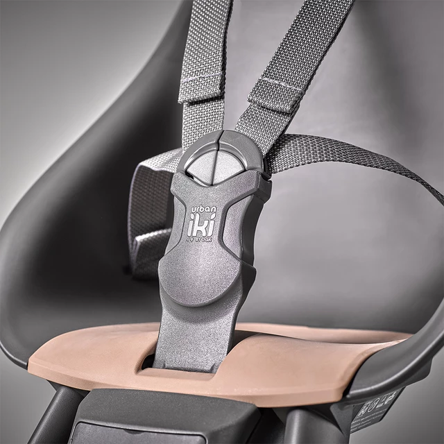 Első gyerek kerékpárülés szorító adapterrel Urban Iki - Koge barna/Kurumi barna