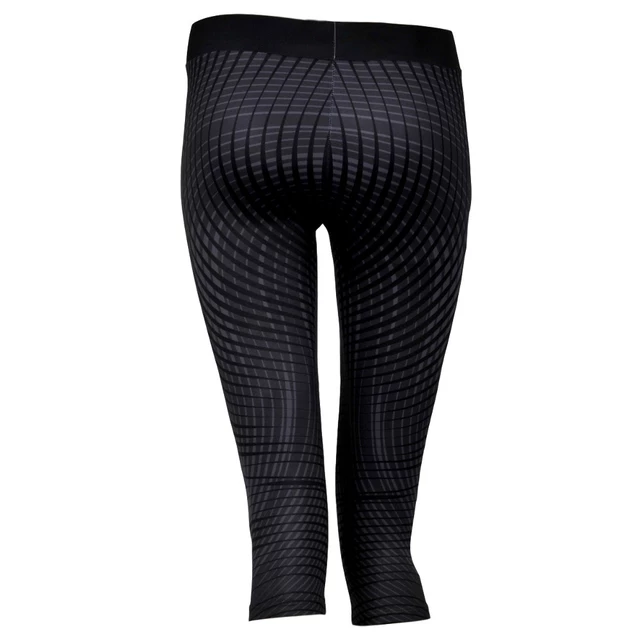 Női leggings 3/4 CRUSSIS fekete - fekete