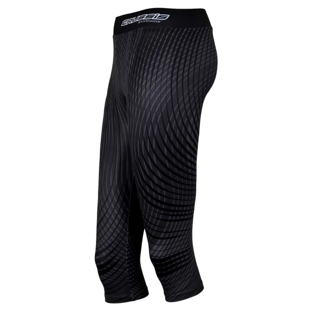 Női leggings 3/4 CRUSSIS fekete - fekete