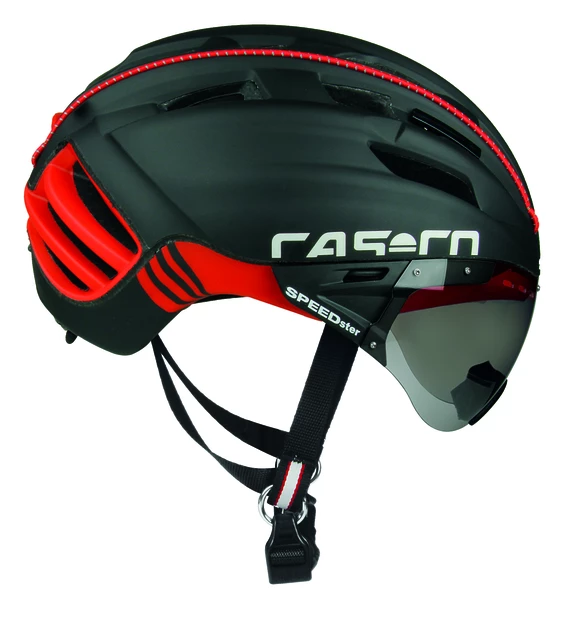 CASCO SPEEDster-TC plus országúti és triatlon kerékpár sisak - fekete-piros - fekete-piros