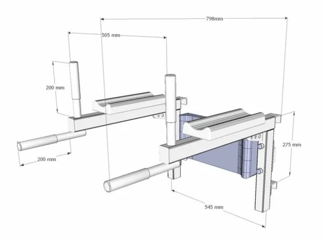 BenchK DB1B tolódzkodó bordásfalhoz