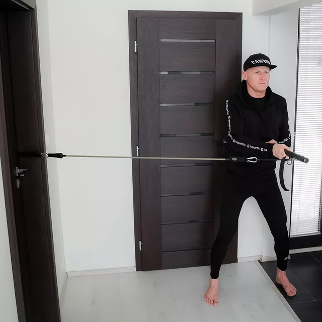 Erősítő rúd gumis expanderrel és ajtórögzítővel inSPORTline Ancairo