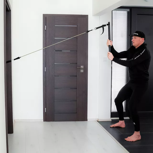 Erősítő rúd gumis expanderrel és ajtórögzítővel inSPORTline Ancairo