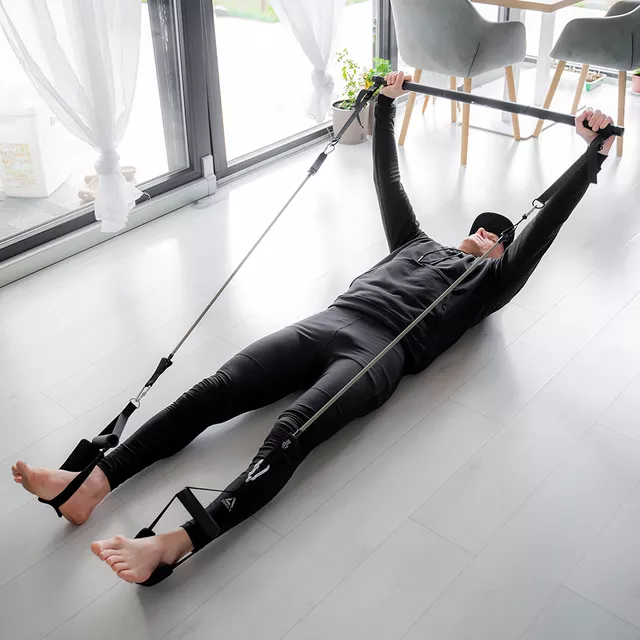 Erősítő rúd gumis expanderrel és ajtórögzítővel inSPORTline Ancairo