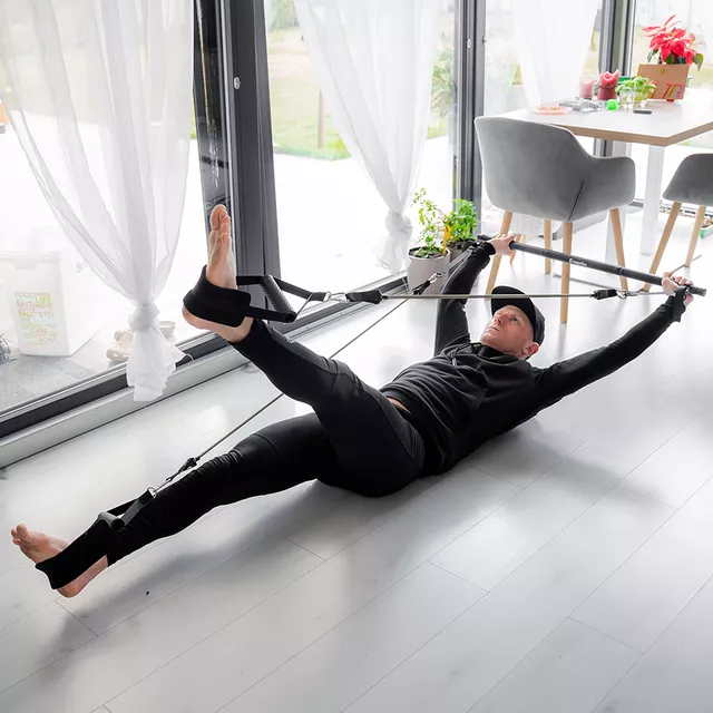 Erősítő rúd gumis expanderrel és ajtórögzítővel inSPORTline Ancairo