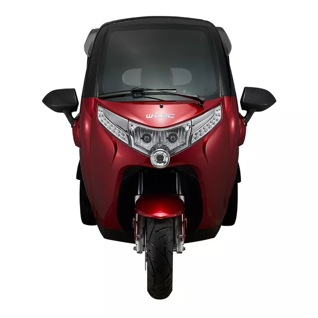 Elektromos robogó tetővel W-TEC Tukago - 45 km/h, tolatókamera 4"-os LCD kijelzővel, multimédiás Bluetooth, biztonsági övek, riasztórendszer - fekete