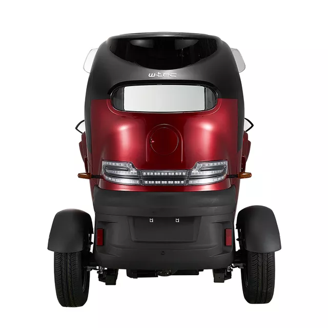 Elektromos robogó tetővel W-TEC Tukago - 45 km/h, tolatókamera 4"-os LCD kijelzővel, multimédiás Bluetooth, biztonsági övek, riasztórendszer - fekete