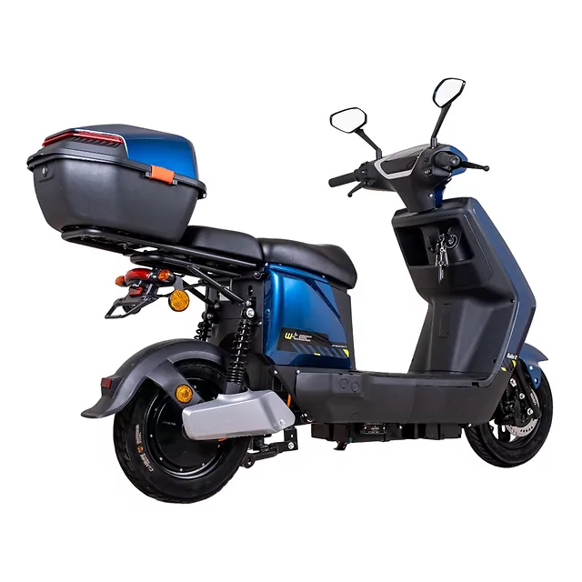 Elektromos robogó W-TEC Raike II 10", fényvisszaverő elemek, LED-világítás, LED kijelző, 65 km hatótávolság, 25 km/h-s végsebesség - fekete-ezüst