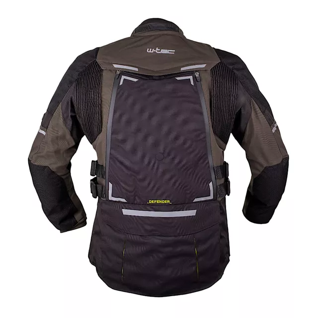 Motoros kabát W-TEC Daimick, AirVent rendszer, CE protektorok, visionight fényvisszaverő elemek, rugalmas bordázott panelek - fekete-szürke