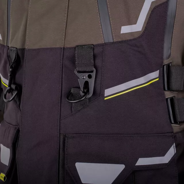 Motoros kabát W-TEC Daimick, AirVent rendszer, CE protektorok, visionight fényvisszaverő elemek, rugalmas bordázott panelek - fekete-szürke