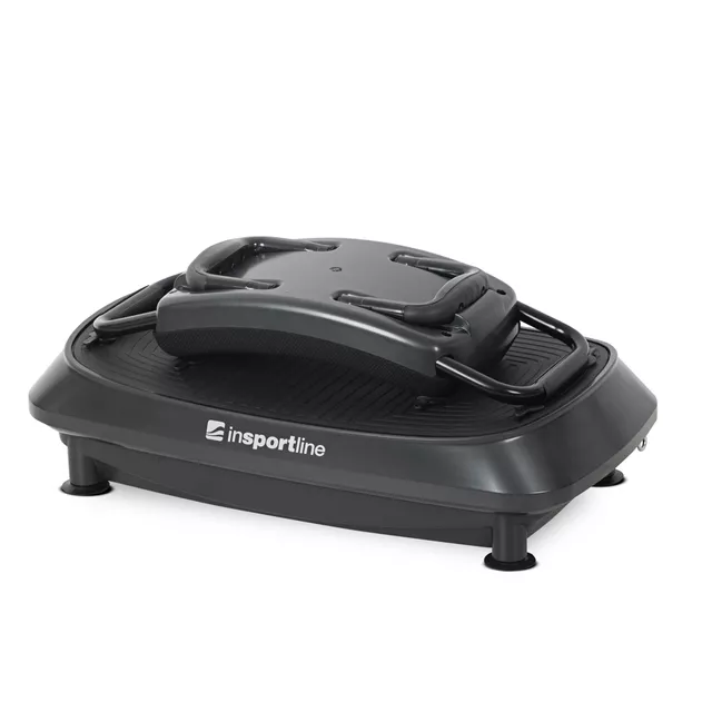 Vibrációs platform inSPORTline Duonique, 30 sebesség, 6 program, enyhén ívelt felület, csúszásmentes edzésfelület, LED kijelző és távirányító