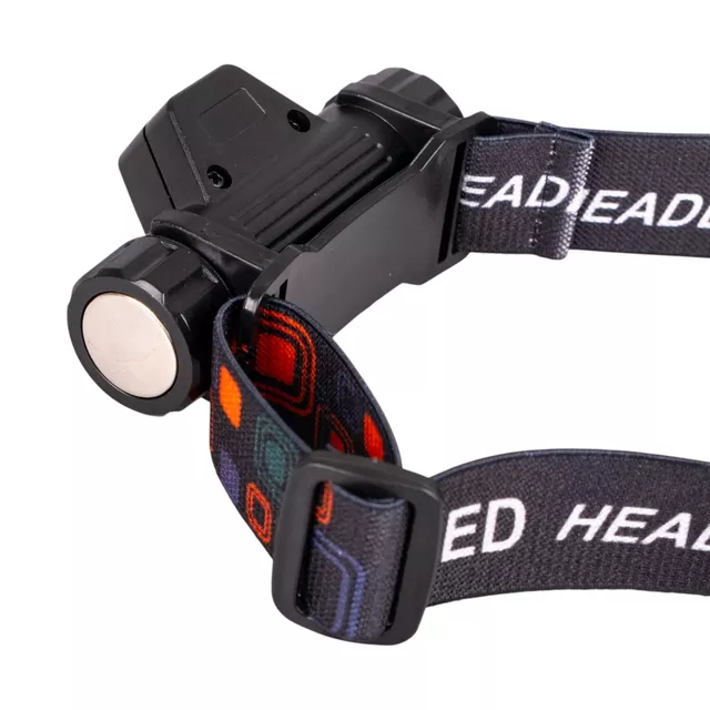 LED fejlámpa inSPORTline Lumeria, rugalmas pánt, kompakt, MicroUSB, 300 lumen