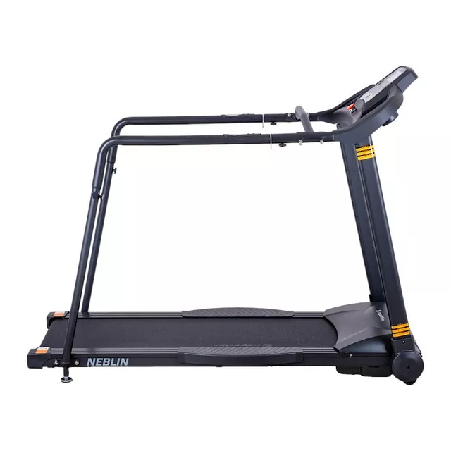 Biztonságos futópad inSPORTline Neblin, markolatokkal, 1.75LE, futófelület 122x40cm, max.6km/ó, Silent Block felfüggesztés, gyaloglópad, súly 46kg