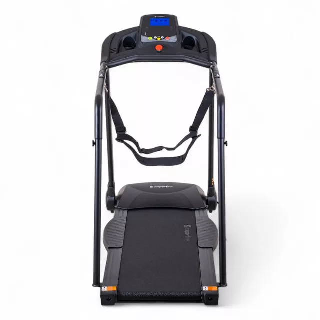 Biztonságos futópad inSPORTline Neblin, markolatokkal, 1.75LE, futófelület 122x40cm, max.6km/ó, Silent Block felfüggesztés, gyaloglópad, súly 46kg